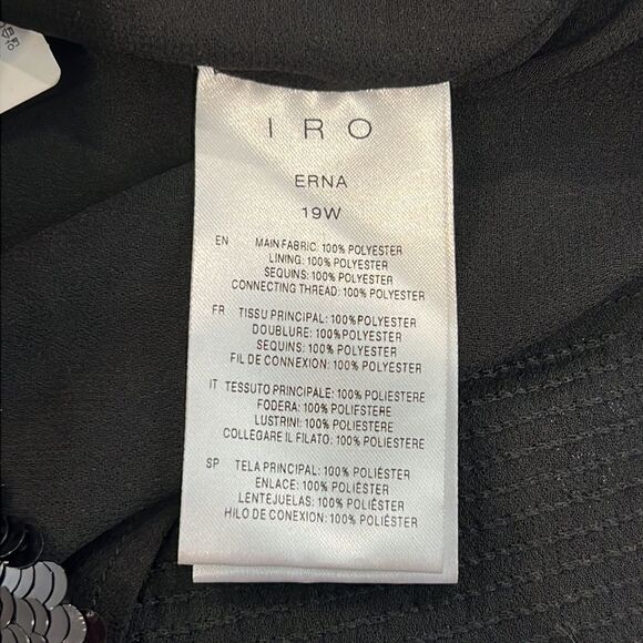 NWT IRO ERNA Black Sequins Top Small - Picture 12 of 15